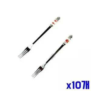 bns 금홍 디자인 티포크 2P x10개 과일포크 디저트포크