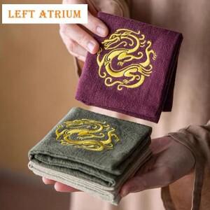 1개 선물용 젠 코튼 린넨 샹롱 티 타월 두꺼운 흡수성 테이블보 단열 패드 냄비 건조 냅킨 매트