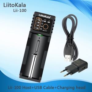 LiitoKala Lii-100C Lii-100 B 배터리 충전기 18650 18350 26650 16340 RCR123 14500 3.7V 1.2V Ni-MH Ni-C