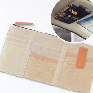 ( )수납정리파우치 썬바이저 자동차 카드 수납 포켓 차량 필수 정리함 서류 보관 파우치