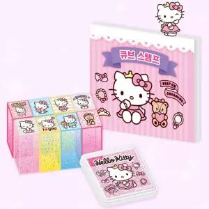 산리오 큐브 스탬프-헬로키티팬시 초등학생 어린이 아동 유아 피규어 만년 캐릭터 문구