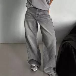 여자 트렌디 와이드핏 스타일 좋은 워싱 편안한 데님 패츠하이웨스트청바지 여성부츠컷 봄옷 세미 배기 조