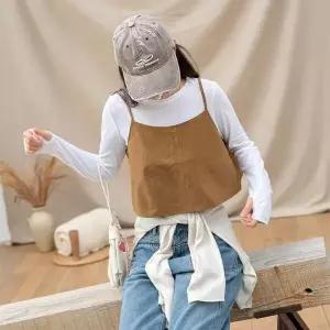 [하프클럽/셀러허브_여성트랜드패션]여성 박스핏 오버랩 슬릿 코디 끈 뷔스