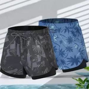 런닝 남성 투인원 스포츠반바지 레깅스 비치반바지