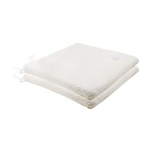 울리프스타 시트 쿠션 패드, 타이가 있는 메모리 폼 의자 쿠션, 편안한 땀을 흡수하는 부드러운 주방 아이보리용 양털 패딩 2PCS, 50 50cm / 20 20