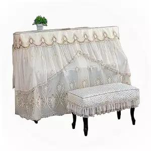 피아노덮개 건반 레이스 세트 천 커버 풀커버 먼지