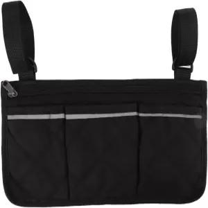 멀티 포켓 휠체어 사이드백 반사 스트라이프 및 컵 홀더가 있는 팔걸이 백 모빌리티 스쿠터용 액세서리