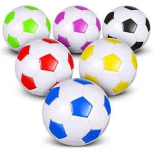 디킨 6개 축구공 벌크와 어린이용 벌크 청소년 스포츠 학교 팀워크 펌프 야외 게임 훈련용 성인