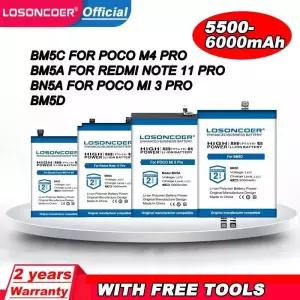 6000mAh BN5A BN5C BM5A BM5D 배터리 POCO Mi3 Pro Mi 3  M4 5G Redmi Note 11 용