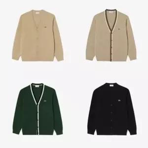 라코스테 (남성)베이직 V넥 방모 가디건(AH660E-55N)5컬러 중 택 1