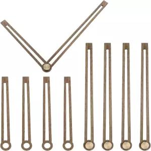uxcell 5 세트 나무 시계 바늘만 호두 바늘 만들기 액세서리 DIY 수리 부품 교체용 키트 10인치 벽시계