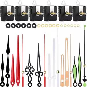 머더 6피스 고토크 장축 시계 이동 메커니즘 페이스터 후크 및 6쌍의 다양한 핸드 수리 부품 교체28mm /