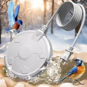 도니 버드 배스 히터 겨울철 야외용 120W 풀 커버 알루미늄 가열식 연못 제빙기 파티오 야드 농장용 온도