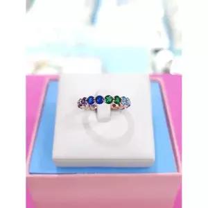 [하프클럽/로뎀 주얼리]로뎀 세이브존05 Pretty 큐빅 오링반지(멀티블루)2 RDC24030021