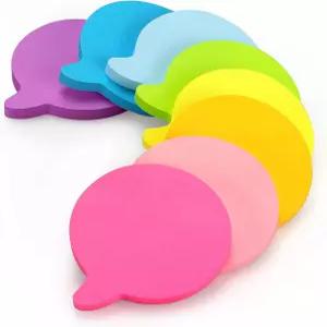 시모나 버블 모양 스티키 노트 8가지 색상의 밝고 다채로운 패드 75매/패드 셀프