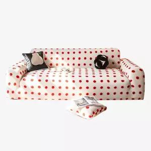 도트 소파커버 따뜻한 인테리어 씌우는 천갈이 감성 블랭킷 깔개