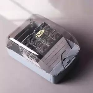 버튼형 인덱스 명함박스 350장 블루그린 명함정리함