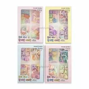 [반려] 큐티 미니 집게핀 머리끈 세트 1박스 16개입 디스코핀 포인트 헤어핀