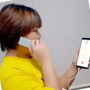 전자파 방지 미니 수화기 엽기 전화기 테블릿 PC 3.5파이 이어폰 연결