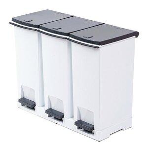 [오피스존]프랑코 페달형도어 분리수거함3칸 20L 3개 재활용
