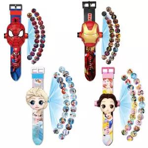 공주님시계 빔시계 3D 프로젝터 시계 프린세스 아이언맨 스파이더맨시계 디지털시계