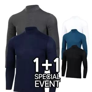 원플러스원/ 냉감 긴팔 반목티 스포츠 운동복 티셔츠 봄 여름 가을 골프이너웨어 쿨링 쿨론 아이스 기능성