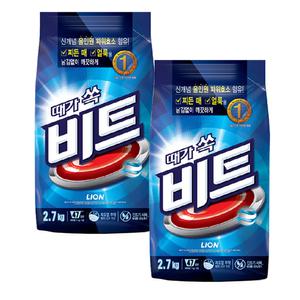 비트 세탁세제 2.7kg x2개 가루세제