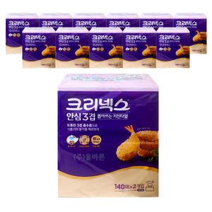 크리넥스 안심3겹 뽑아쓰는 키친타올 140매 2각입 x12개(총24각)