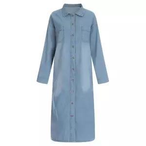 [NS홈쇼핑]마크 캐주얼 데님 셔츠 롱 원피스 SS-WDR-2746-연청[31757768]