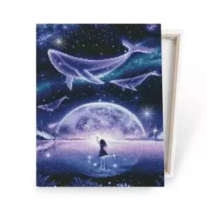 [하비스]보석십자수 명화 풍경 신비한 바다고래 40x50