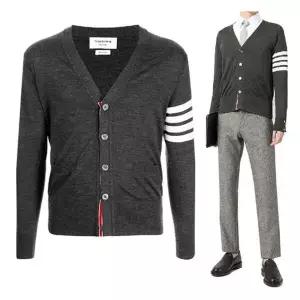 톰브라운 스티치 메리노 울 가디건 MKC002A Y1014 022