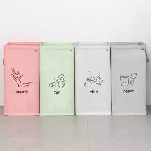 아이이피 i336 대용량 4단 멀티 재활용 분리수거함 4종 1세트 빨래바구니 다용도백 