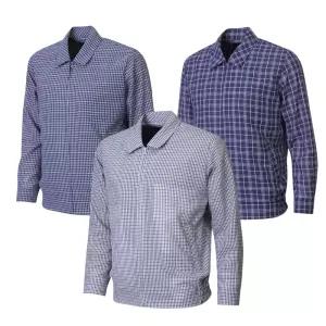 인견 중년 남성 봄 여름 점퍼 남자 사무실 회사 실내 잠바 체크 신사 50대 60대