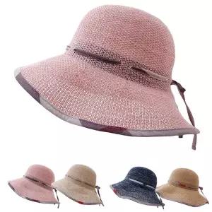 UV차단 와이어챙 체크띠 벙거지 4color 시원한 여름 바캉스 비치모자/AN-N0020
