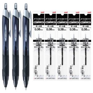 미쯔비시 제트스트림 볼펜 3개+리필 5개 세트 0.38mm SXN-150-38
