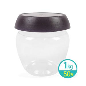 PET 단지 항아리 플라스틱통 김치 고추장 저장병 (1kgx50개)