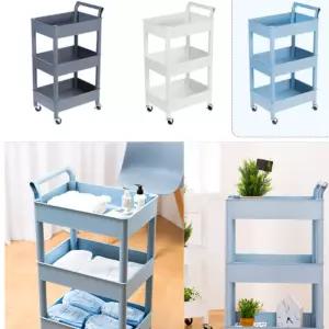 이동형 3단리어카형리빙박스 타올수납정리 미용실이발소카트선반