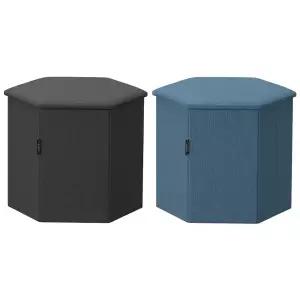 이케아 KJUGE 슈게 쿠션형스툴+수납 33cm/수납스툴의자/화장대의자/수납함/풋스툴/쿠션의자