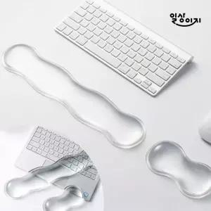 일상이지 투명 물방울 팜레스트 컴퓨터 키보드 마우스 손목 받침대