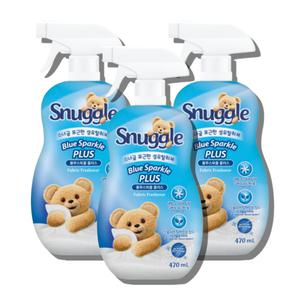 스너글 섬유탈취제 470ml 3개 블루스파클 플러스