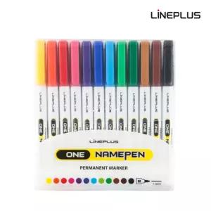 라인플러스 네임펜 원네임펜 12색세트 유성펜