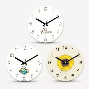 해피아워 액막이 명태 행운의 부엉이 일편단심 해바라기 집들이 개업식 선물용 무소음 벽시계