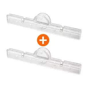 1+1 자석 부착형 사무용 A4 용지 집게 투명 서류 문서 정리 클립 사무실 회사 학교 칠판 게시판