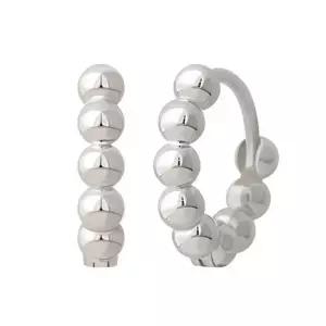 [미니아트]라운드볼 92.5 실버 버블 볼 원터치 링 은 귀걸이