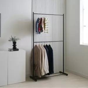 스탠드옷걸이 옷걸이행거 이동식 미니 파이프 고정식 튼튼한 철제 헹거 조립식 매장용 틈새