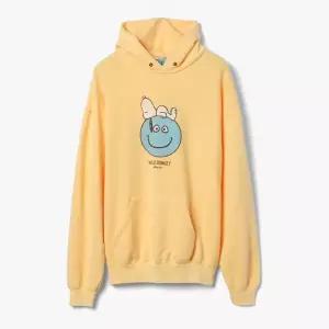 [샌프란시스코마켓](강남점)WILD DONKEY 와일드 동키 SMILE HOODIE LIGHT YELLOW WIE2M60005A30