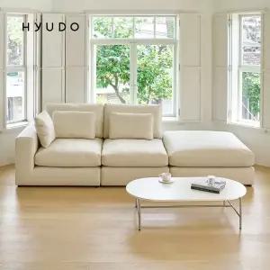 [휴도]구름의 동백 모듈형 2900 4인용 카우치 가죽 소파 (쿠션증정)