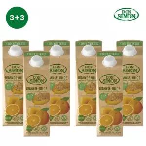 돈시몬 100 NFC 착즙주스 1L 오렌지3+오렌지주스3 3+3) 총6팩