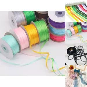 얇은 공단리본 3mm 45m 13컬러 끈 청첩장 콜북 꽃