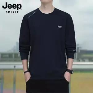 JEEP SPIRIT 지프 스프릿 가을 겨울 남성 맨투맨 긴팔티 부드러운 라운드넥 티셔츠